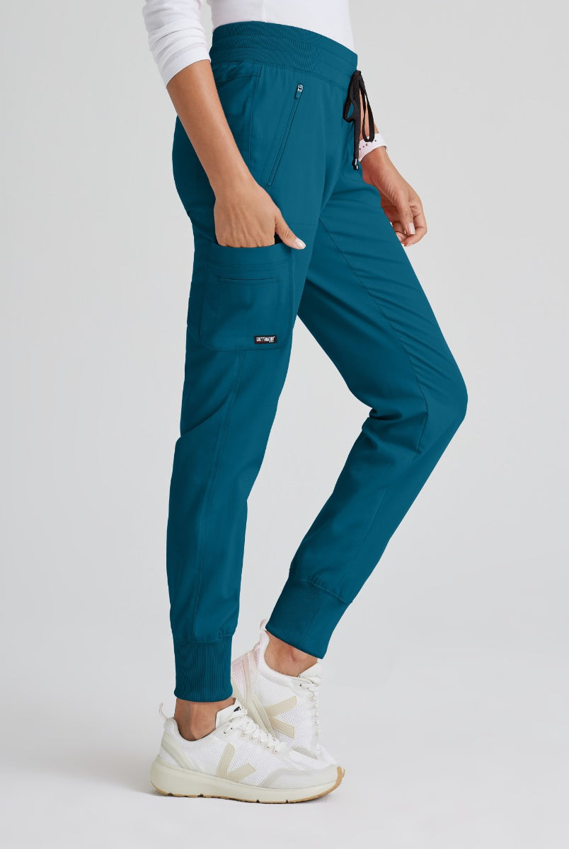 Grey's Anatomy Eden Women's 5-Pocket Cargo Jogger Scrub Pant  | Bahama / Caribbean