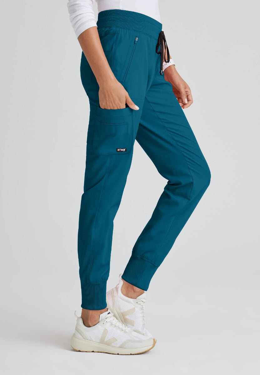 Grey's Anatomy Eden Women's 5-Pocket Cargo Jogger Scrub Pant | Bahama / Caribbean