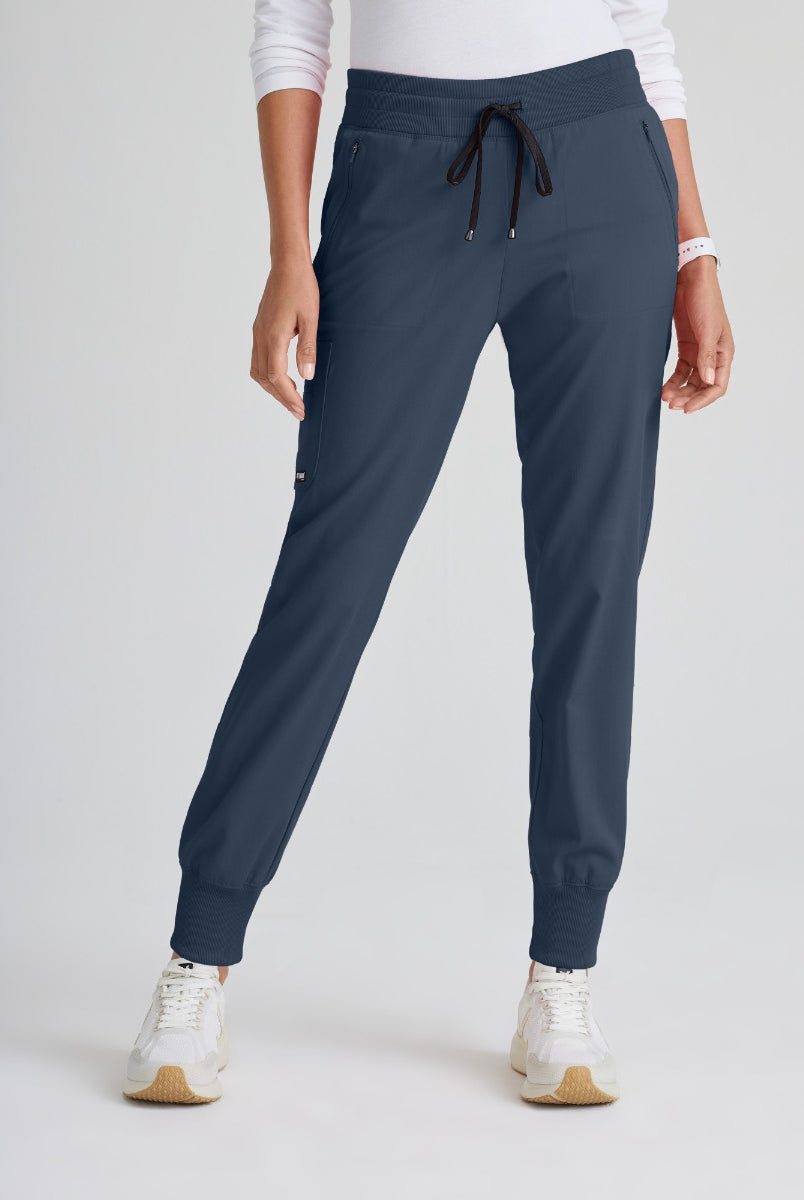 Grey's Anatomy Eden Women's 5-Pocket Cargo Jogger Scrub Pant  | Steel