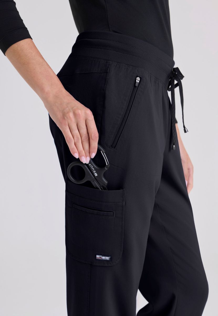 Grey's Anatomy Eden Women's 5-Pocket Cargo Jogger Scrub Pant | Steel