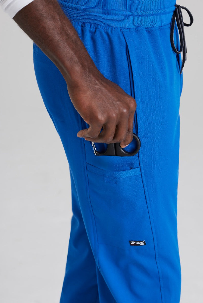 Grey's Anatomy Spandex Stretch Men's 6 Pocket Straight Pant | New Royal