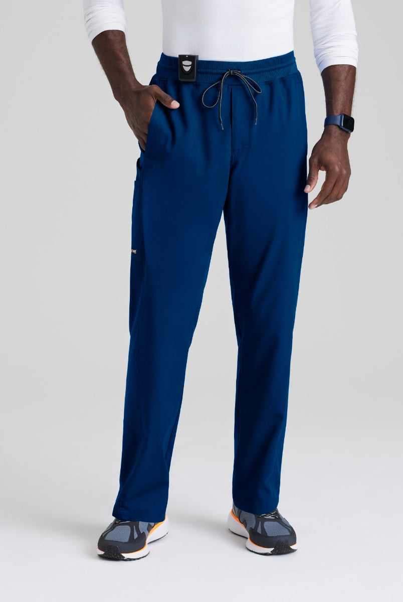 Greys Anatomy Men's 6 Pocket Straight Pant Shorter Leg Length 30" | NAVY