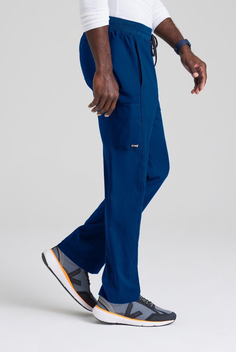 Greys Anatomy Men's 6 Pocket Straight Pant Shorter Leg Length 30" | NAVY