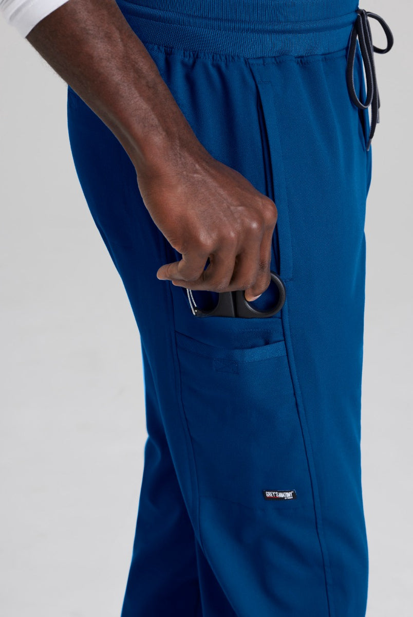 Greys Anatomy Men's 6 Pocket Straight Pant Shorter Leg Length 30" | NAVY