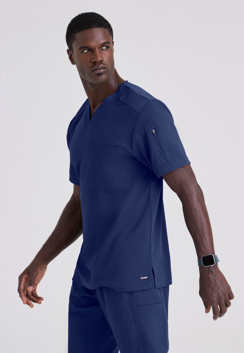 GRST079 Grey's Anatomy Spandex-Stretch Murphy Top | NAVY