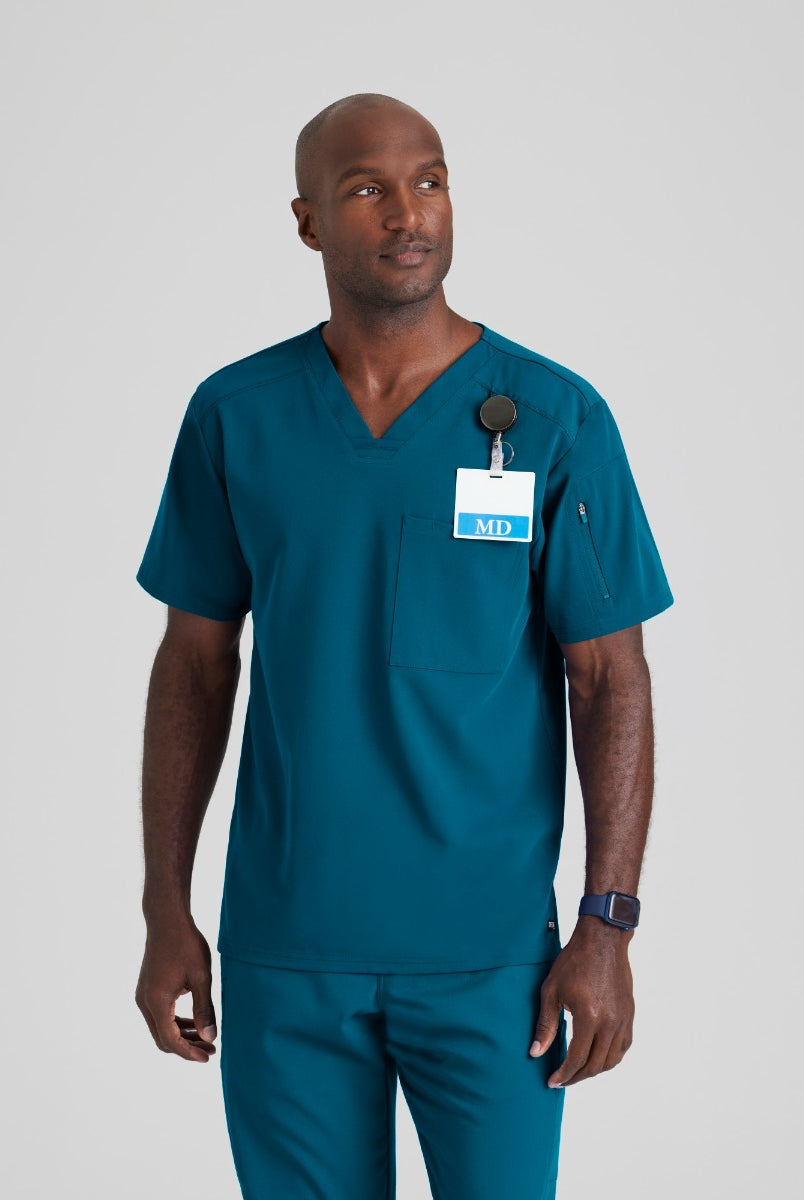 GRST079 Grey's Anatomy Spandex-Stretch Murphy Top | Bahama / Caribbean