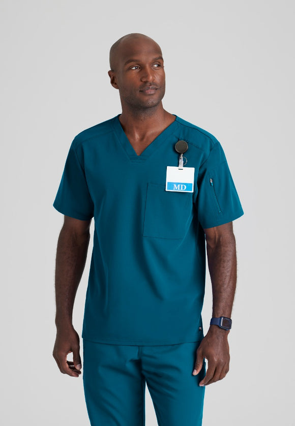 GRST079 Grey's Anatomy Spandex-Stretch Murphy Top | Bahama / Caribbean