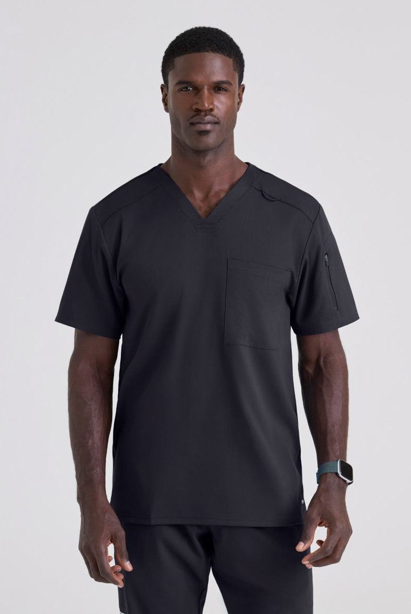 GRST079 Grey's Anatomy Spandex-Stretch Murphy Top | Steel