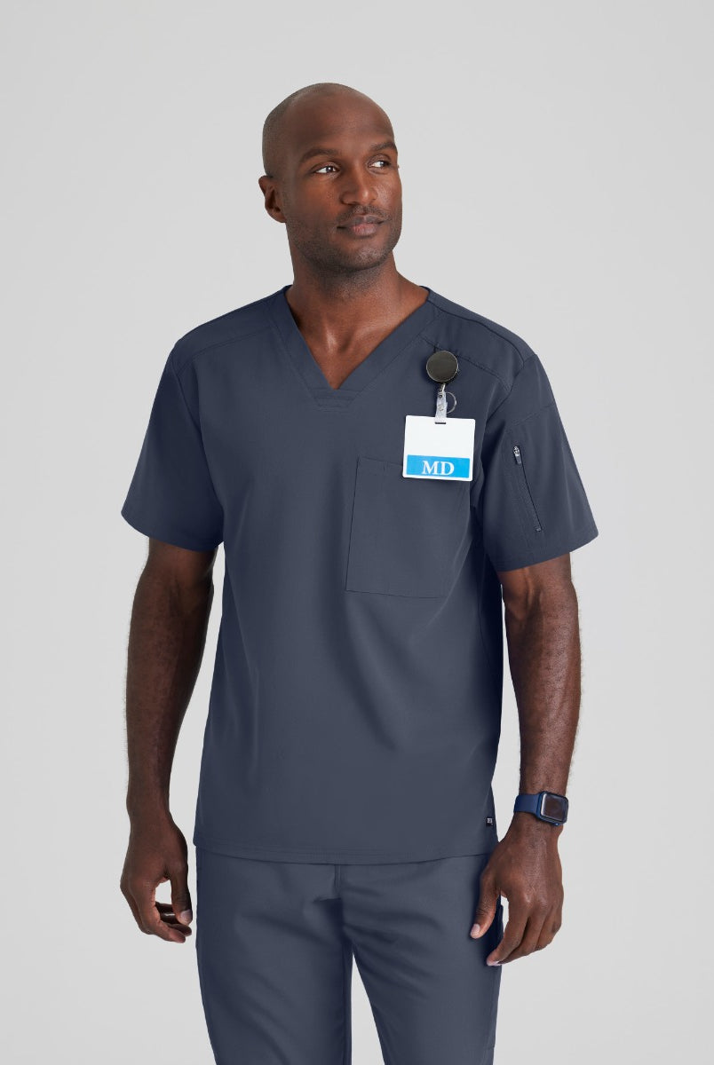 GRST079 Grey's Anatomy Spandex-Stretch Murphy Top | Steel