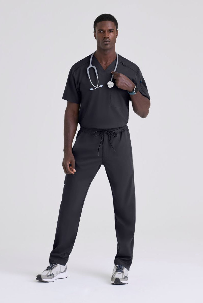 GRST079 Grey's Anatomy Spandex-Stretch Murphy Top | Steel