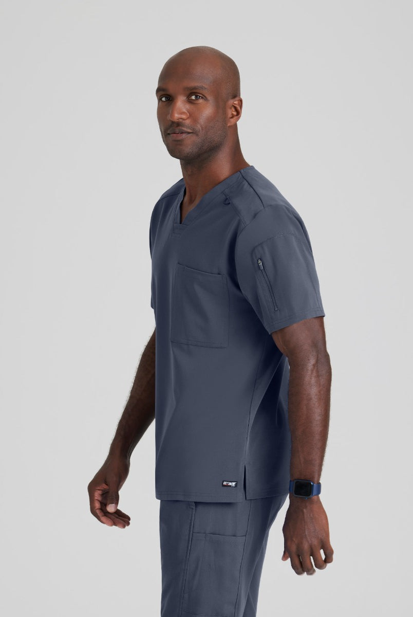 GRST079 Grey's Anatomy Spandex-Stretch Murphy Top | Steel