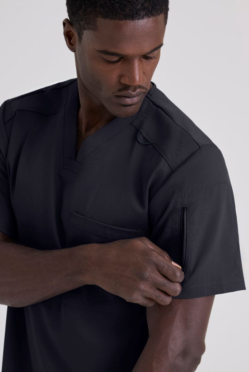 GRST079 Grey's Anatomy Spandex-Stretch Murphy Top | Steel