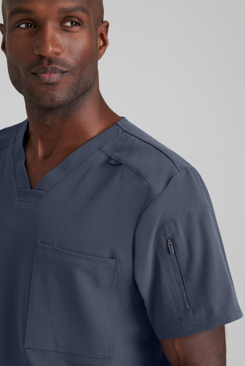 GRST079 Grey's Anatomy Spandex-Stretch Murphy Top | Steel