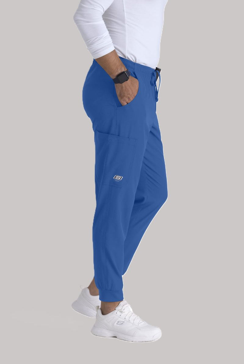 Skecher's Men's Jogger Scrub Pant with Drawstring Elastic Waistband and Cargo Pocket | New Royal