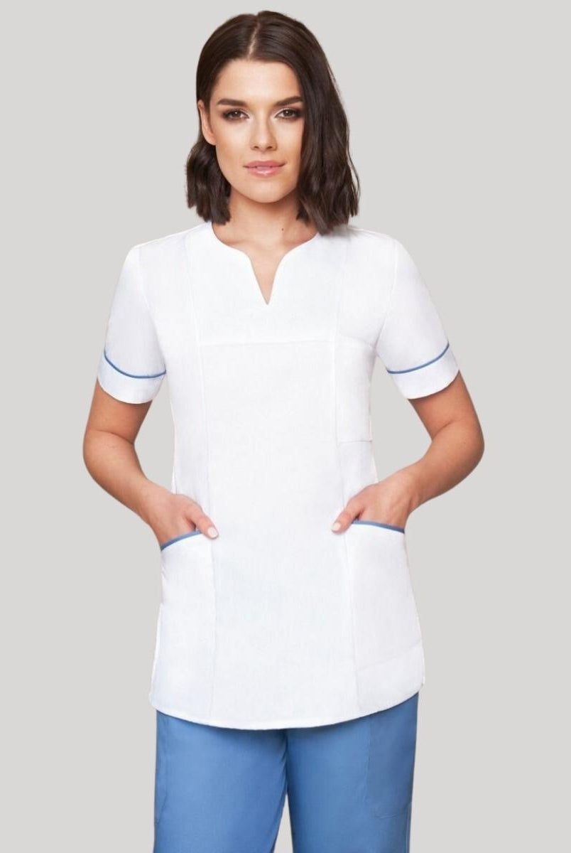 Diamond Designs Lightweight Female Top | WHITE/METRO