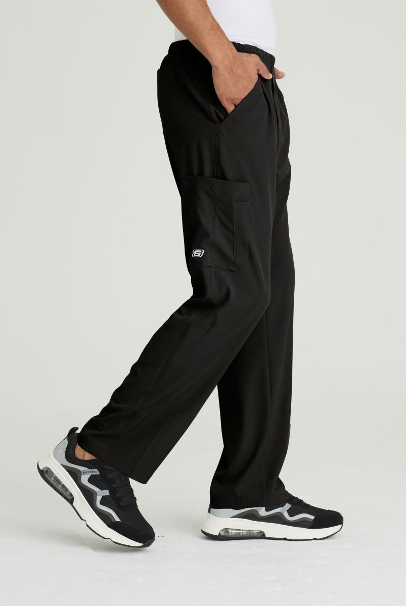 SKECHERS MALE STRUCTURE 4 POCKET ELASTIC WAISTBAND PANT | BLACK