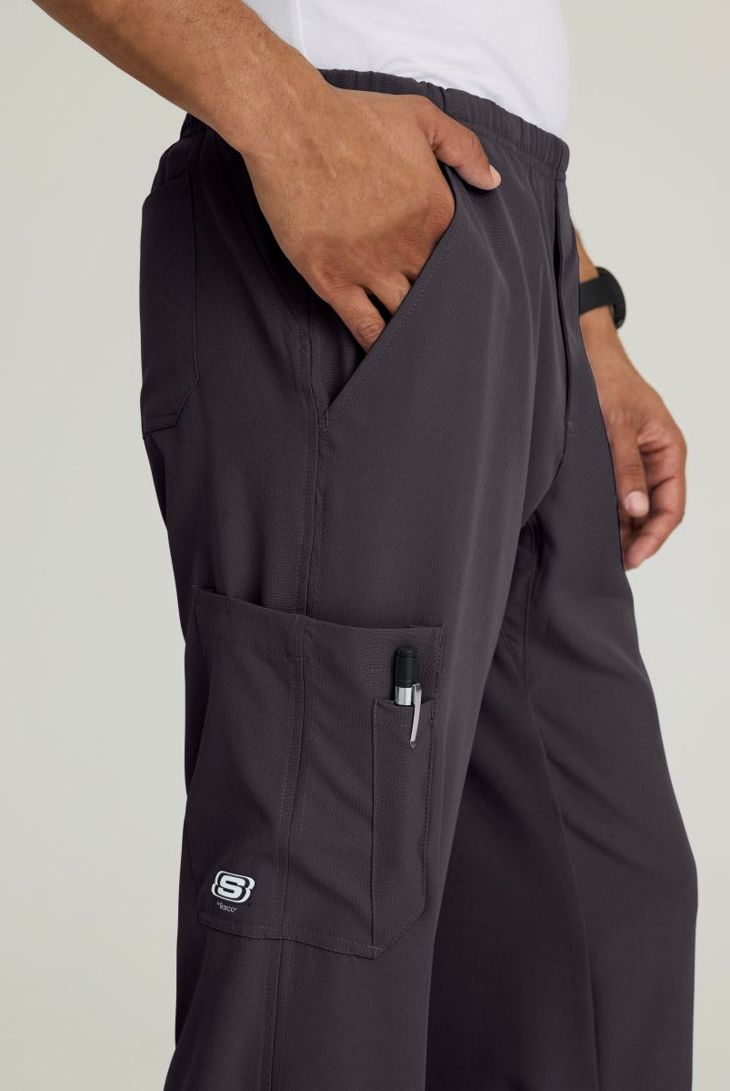 SKECHERS MALE STRUCTURE 4 POCKET ELASTIC WAISTBAND PANT | Pewter Grey