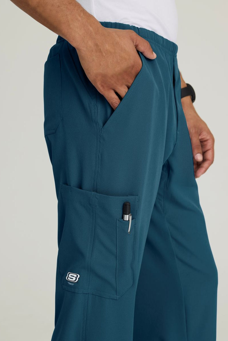 SKECHERS MALE STRUCTURE 4 POCKET ELASTIC WAISTBAND PANT | Caribbean