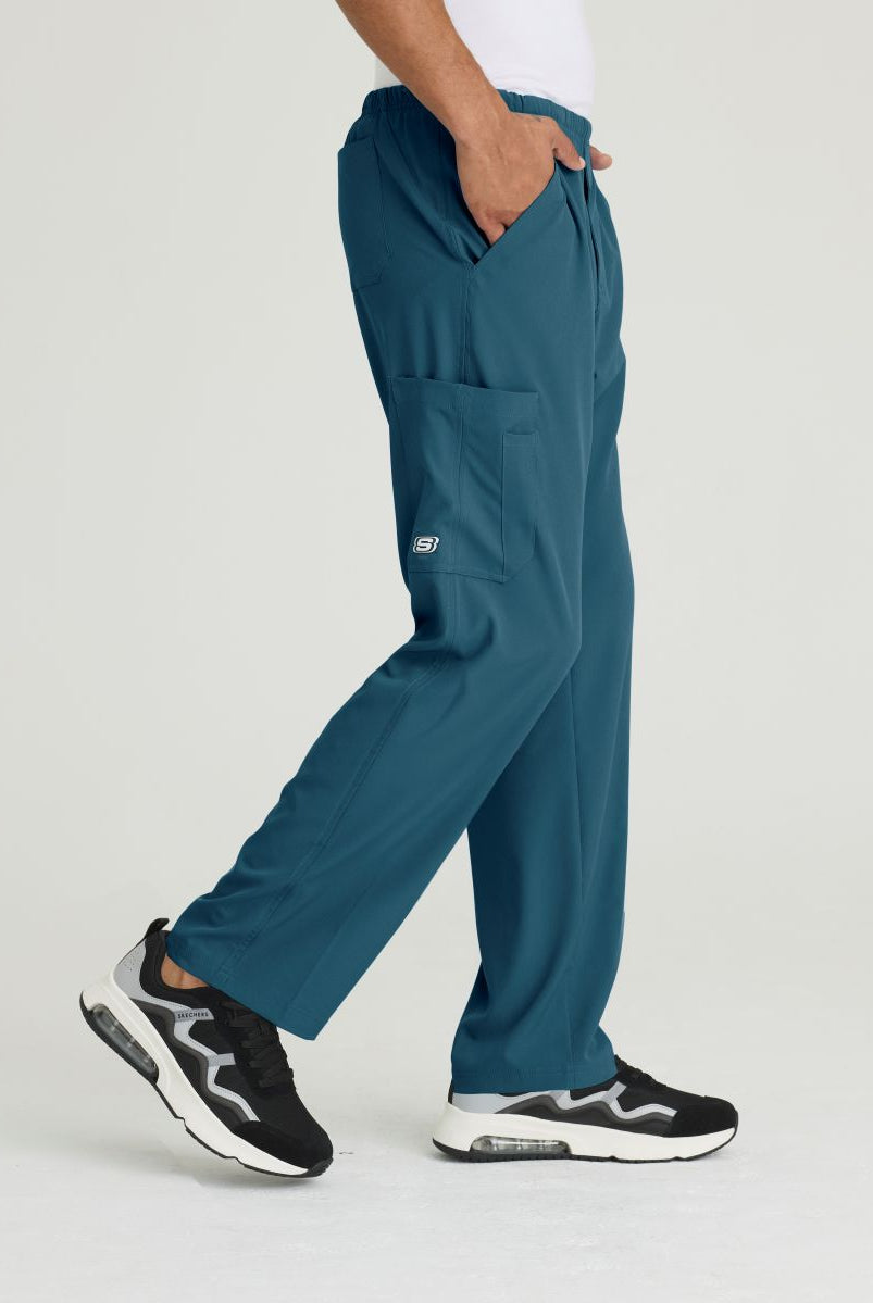 SKECHERS MALE STRUCTURE 4 POCKET ELASTIC WAISTBAND PANT | Caribbean