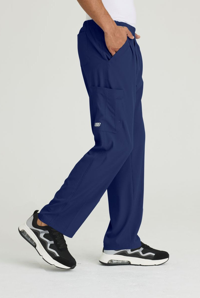 SKECHERS MALE STRUCTURE 4 POCKET ELASTIC WAISTBAND PANT | NAVY
