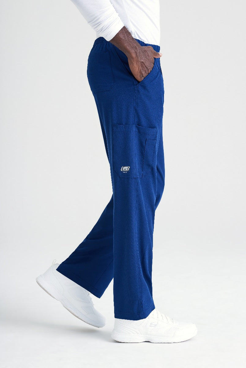 SKECHERS MALE STRUCTURE 4 POCKET ELASTIC WAISTBAND PANT | NAVY