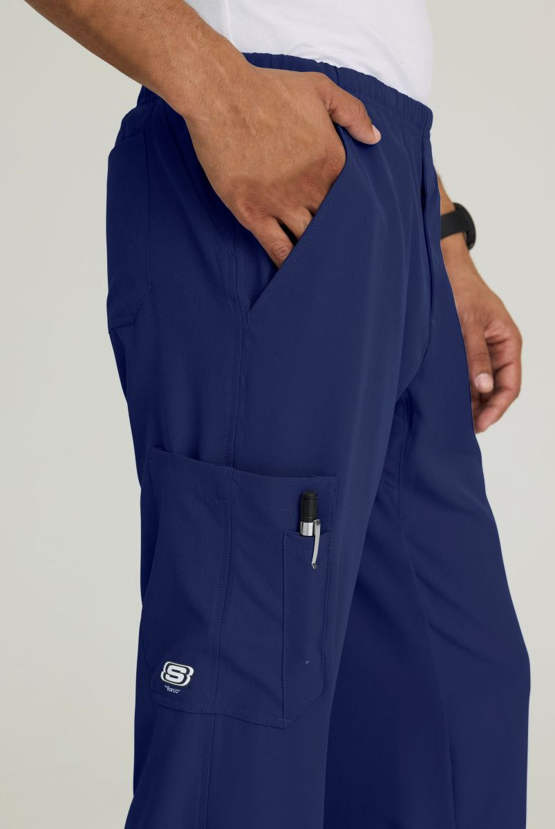 SKECHERS MALE STRUCTURE 4 POCKET ELASTIC WAISTBAND PANT | NAVY