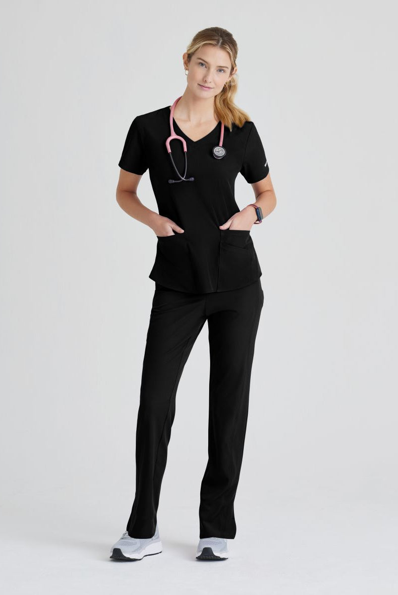 SKECHERS BREEZE 3-POCKET SHAPED HEM TOP | BLACK