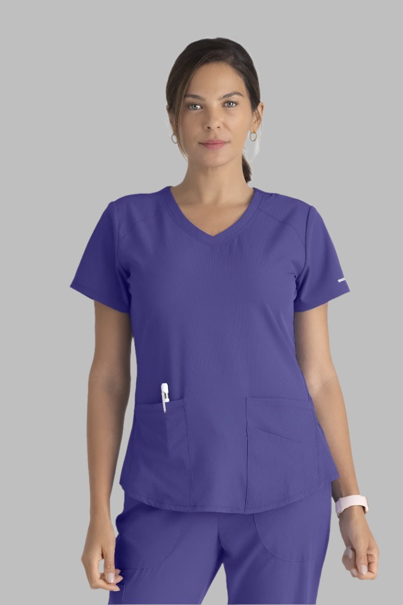 SKECHERS BREEZE 3-POCKET SHAPED HEM TOP | NEW GRAPE