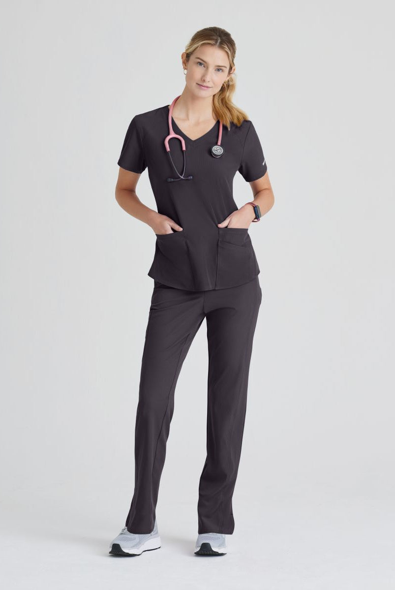 SKECHERS BREEZE 3-POCKET SHAPED HEM TOP | Pewter Grey
