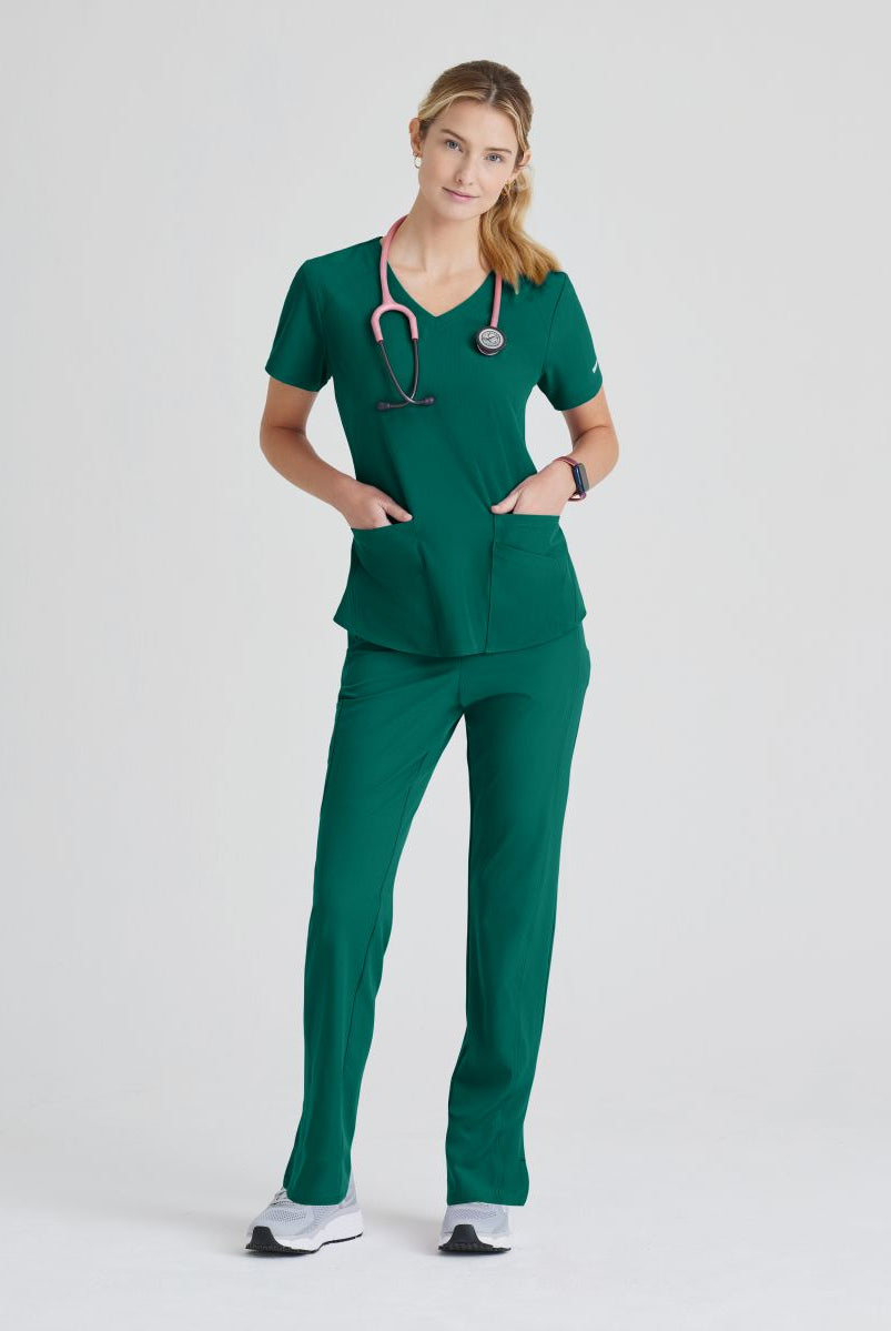 SKECHERS BREEZE 3-POCKET SHAPED HEM TOP | Hunter Green