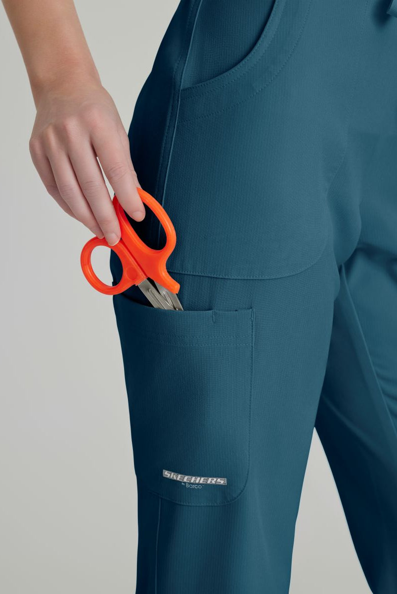 SKECHERS RELIANCE 3-POCKET FLAT FRONT PANTS PETITE (29") LEG LENGTH | Bahama / Caribbean