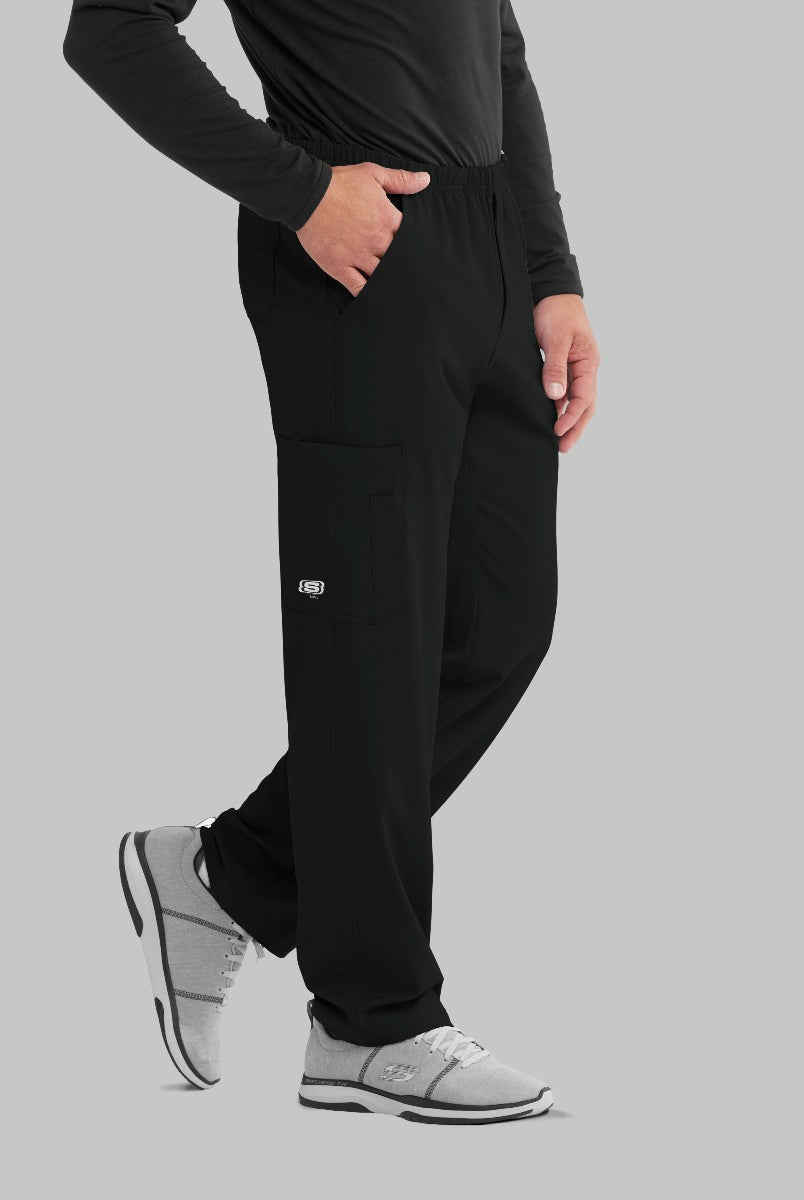 SKECHERS MALE STRUCTURE 4 POCKET ELASTIC WAISTBAND PANT | BLACK