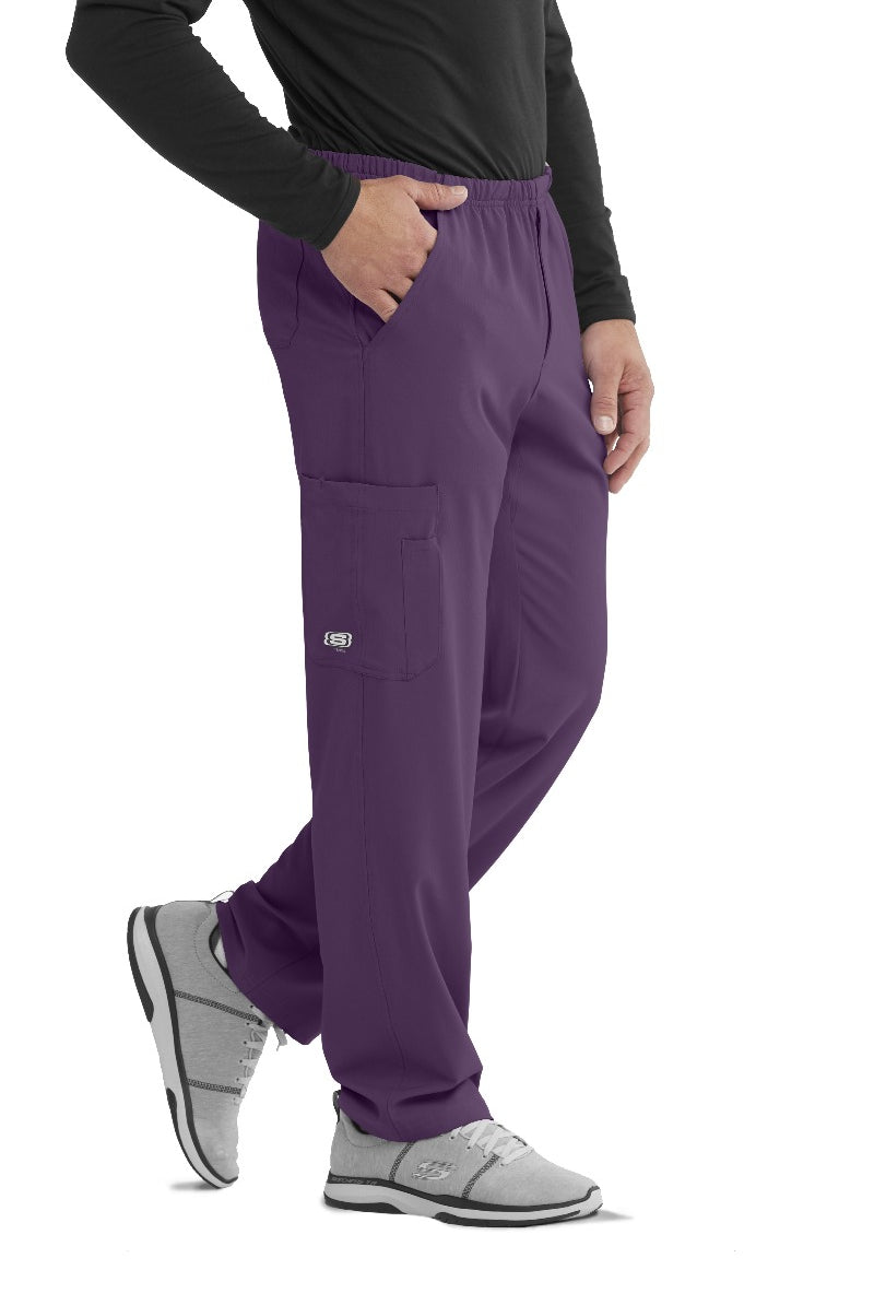 SKECHERS MALE STRUCTURE 4 POCKET ELASTIC WAISTBAND PANT | Eggplant