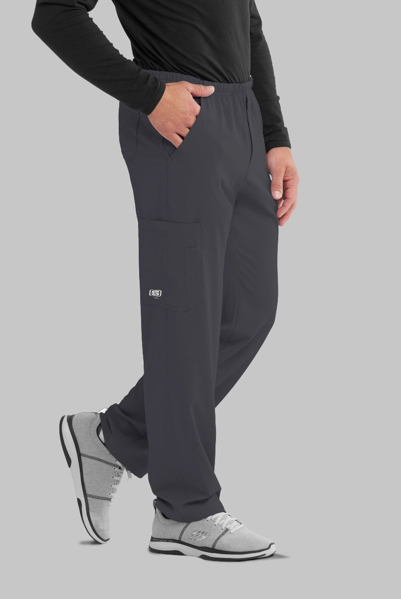 SKECHERS MALE STRUCTURE 4 POCKET ELASTIC WAISTBAND PANT | Pewter Grey