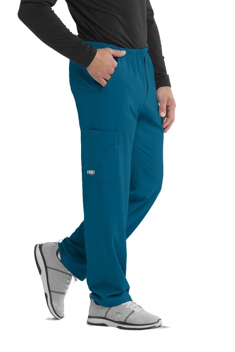 SKECHERS MALE STRUCTURE 4 POCKET ELASTIC WAISTBAND PANT | Bahama / Caribbean