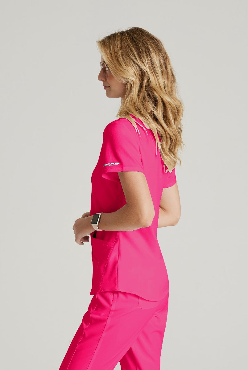 SKECHERS BREEZE 3-POCKET SHAPED HEM TOP | VIBRANCE PINK