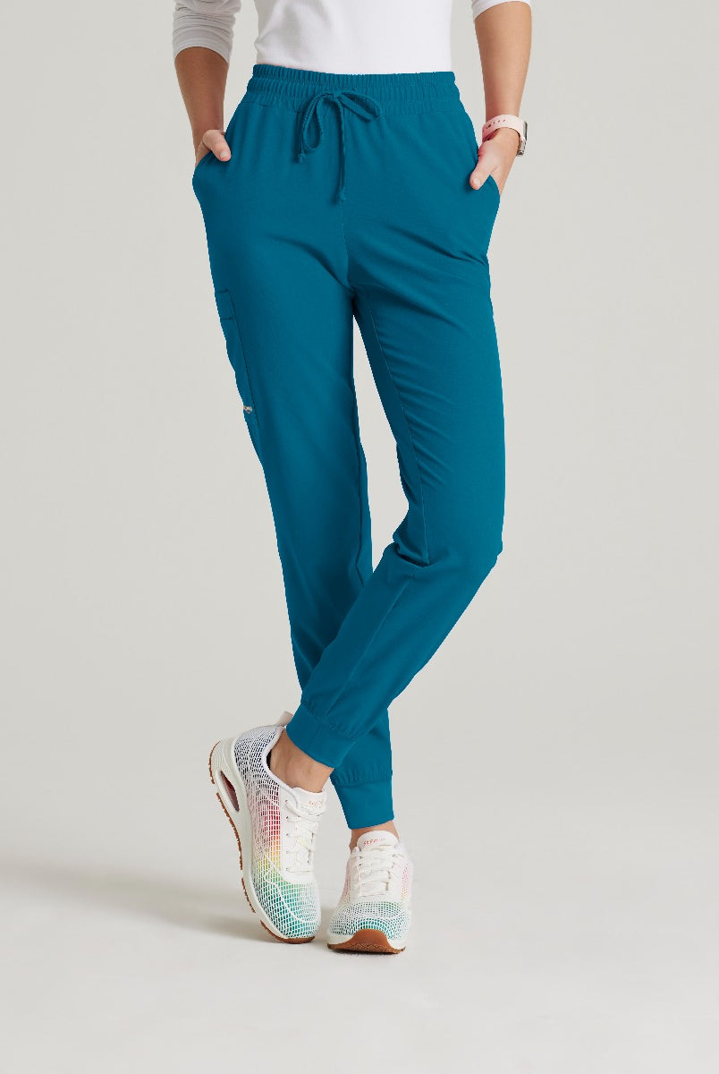 SKECHERS THEORY 4-POCKET WAISTBAND JOGGER PANTS  | Bahama / Caribbean