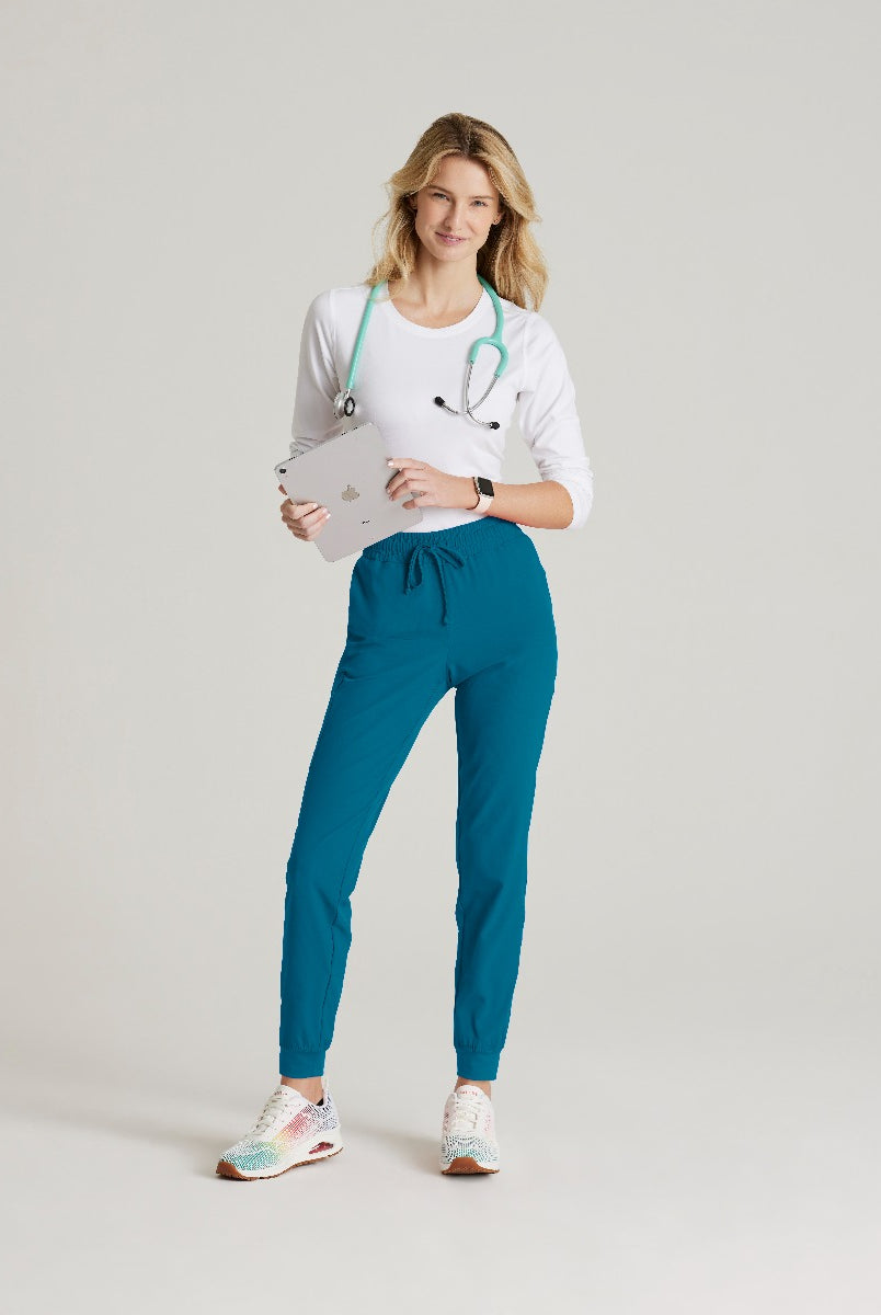 SKECHERS THEORY 4-POCKET WAISTBAND JOGGER PANTS  | Bahama / Caribbean