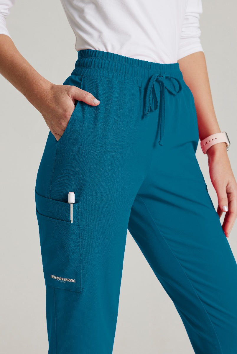 SKECHERS THEORY 4-POCKET WAISTBAND JOGGER PANTS  | Bahama / Caribbean