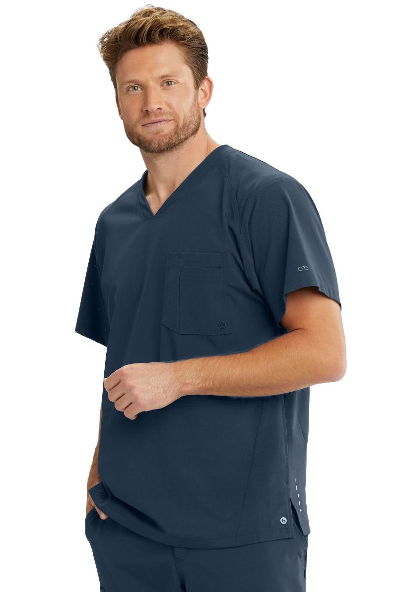 Barco One Men's 4 Pocket V-Neck Scrub Top ⚡⚡⚡-25% OFF✨ | Steel