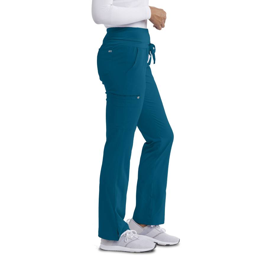 Barco One Female 5 Pocket Knitwaist Cargo Trousers  | Bahama / Caribbean