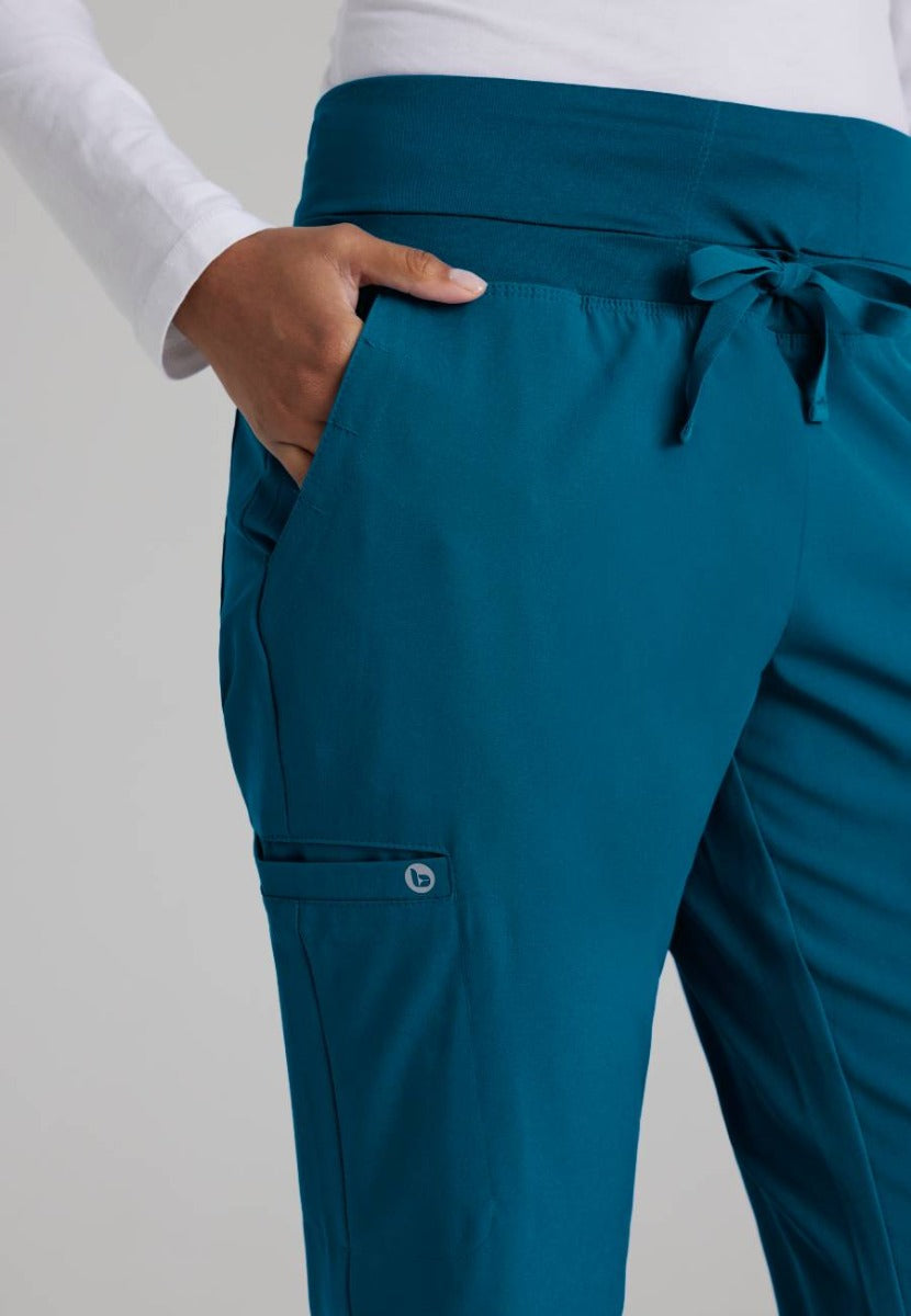 Barco One Female 5 Pocket Knitwaist Cargo Trousers  | Bahama / Caribbean