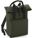 BG118 BagBase Recycled Twin Handle Roll-Top Backpack | OLIVE