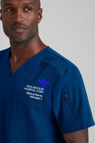 Manager's Murphy V-Neck Scrub Top with BonSecours Cork logo and your name | CNM 1