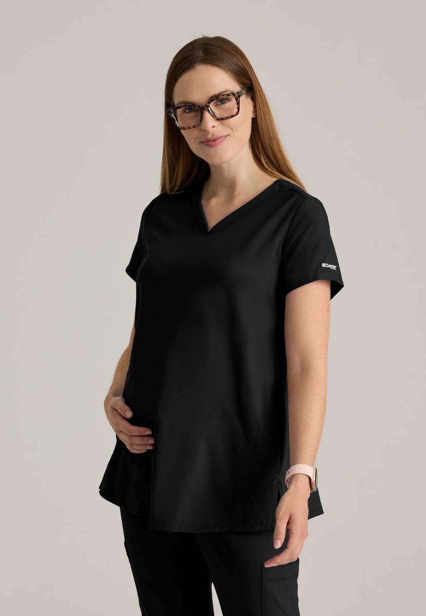 Grey's Anatomy Evolve Promise 2-Pocket Maternity Top | BLACK