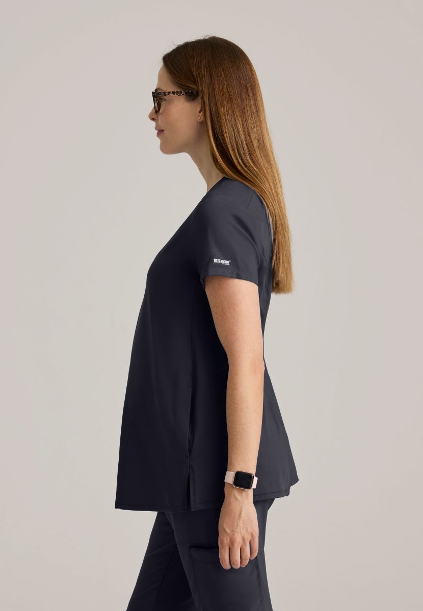 Grey's Anatomy Evolve Promise 2-Pocket Maternity Top | Steel