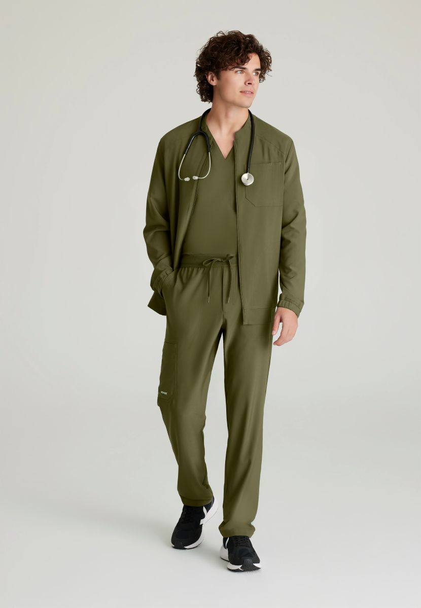 Grey's Anatomy Evolve 3 Pocket Banded Collar Male Warm Up | Fern