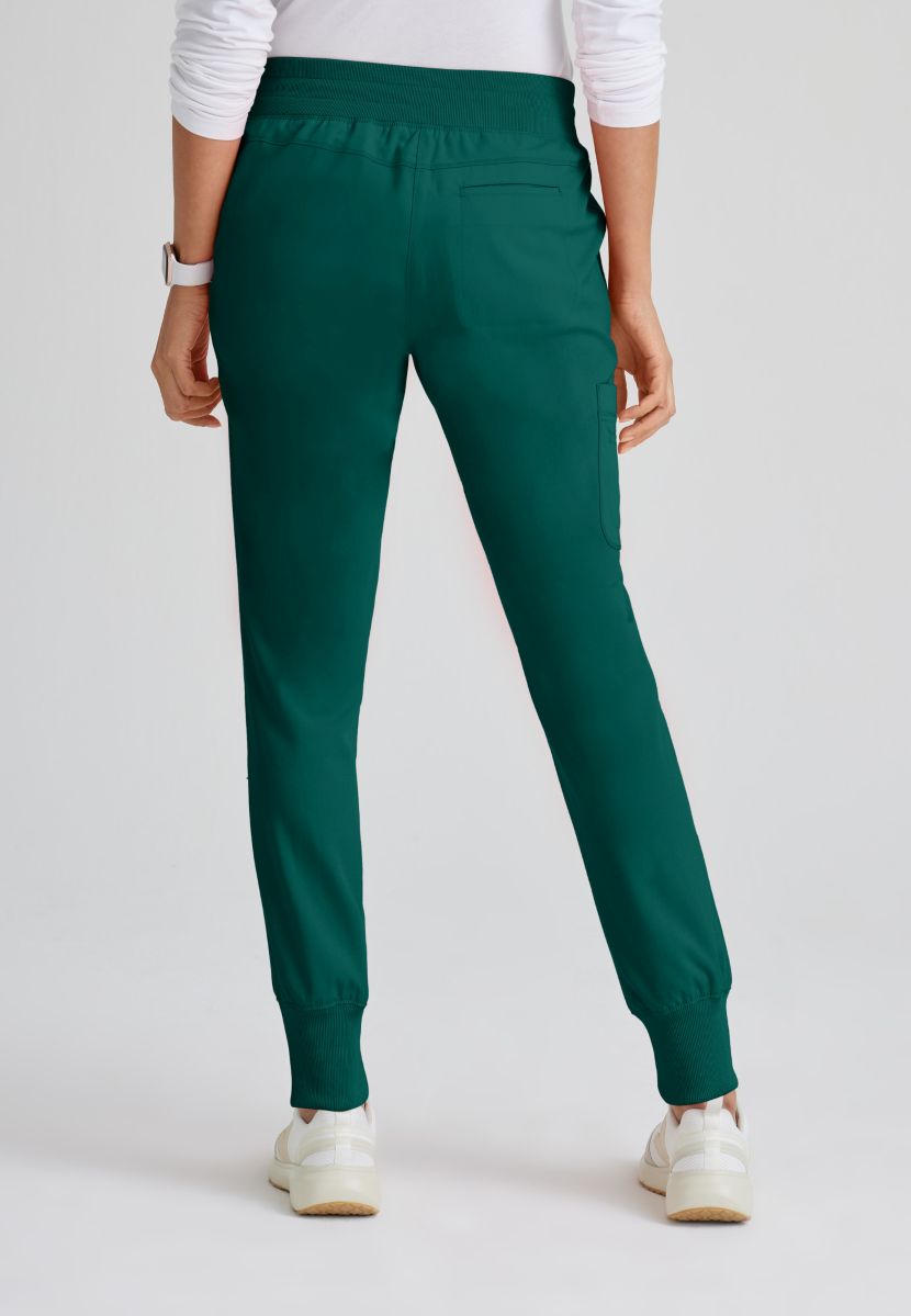 Grey's Anatomy Eden Women's 5-Pocket Cargo Jogger Scrub Trousers | Hunter Green