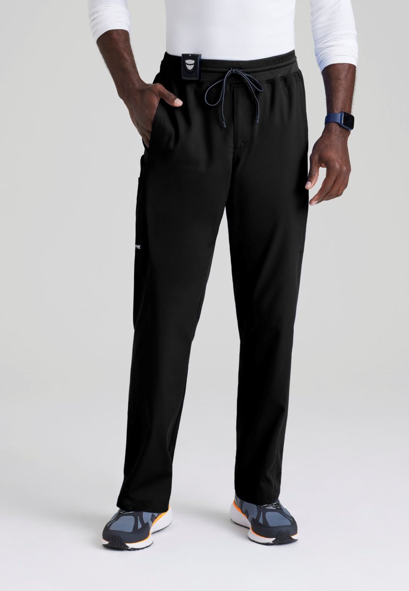 Grey's Anatomy Men's 6 Pocket Straight Pant | BLACK
