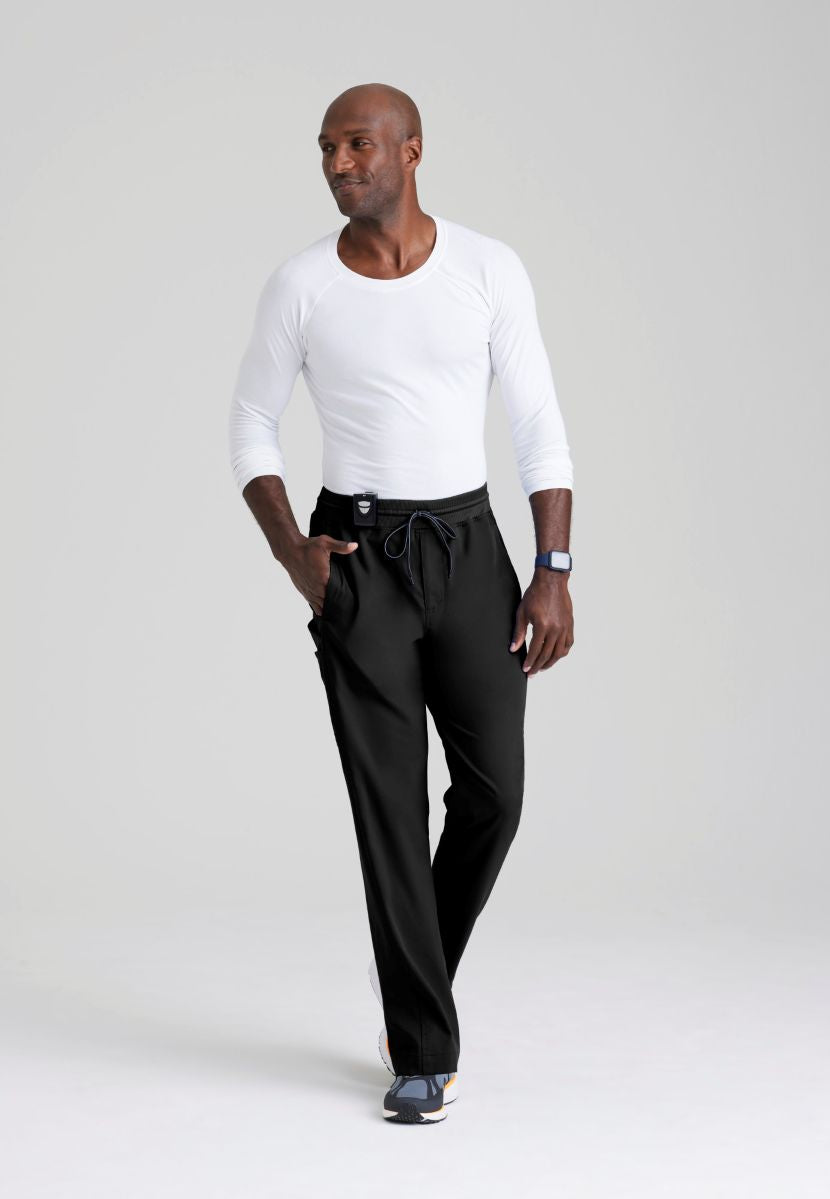 Grey's Anatomy Men's 6 Pocket Straight Pant | BLACK